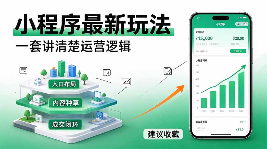 微信小程序最新玩法 四种收益来源,单日收入400+-酷乐网