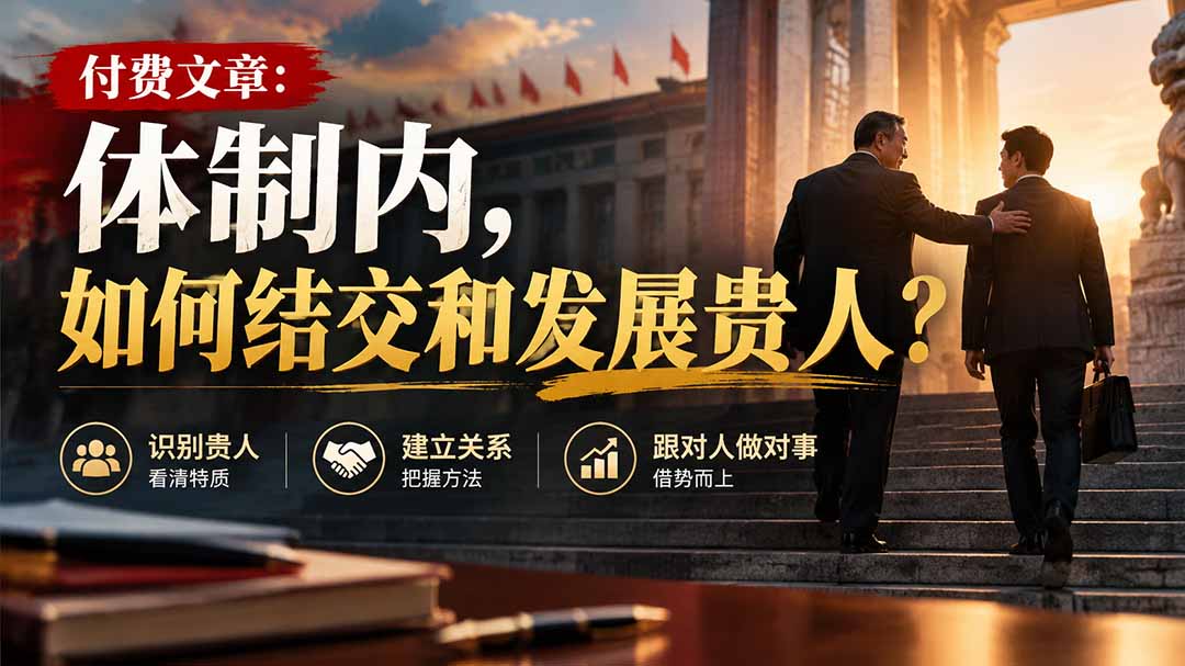 图片[1]-【无水印】付费文章：体制内，如何结交和发展贵人?-酷乐网