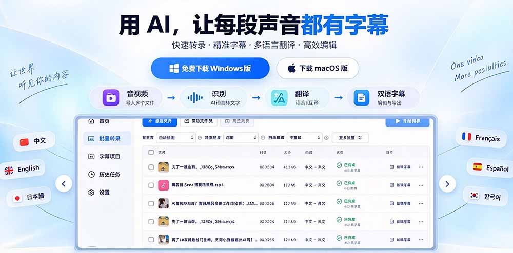 图片[2]-剪映会员不用再开了？视频字幕一键生成加翻译，本地离线运行，完全免费，超快速高精度，字幕大师-酷乐网