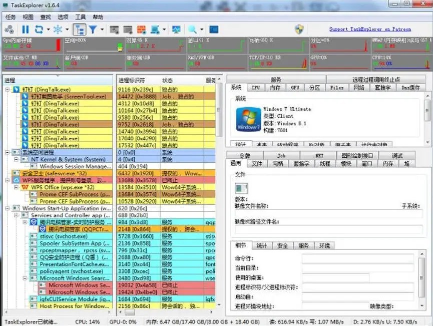 Task Explorer v1.6.6:实时进程监控,系统资源一目了然! Task Explorer v1.6.6:实时进程监控,系统资源一目了然!