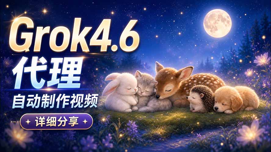 Grok 4.6 代理自动制作视频!从提示词到成片全流程详细分享|AI Agent 实操分享-酷乐网
