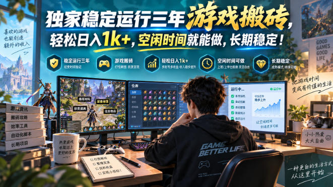 三款AI自动化游戏副业,日入千元,可批量矩阵操作适合新手小白!-酷乐网