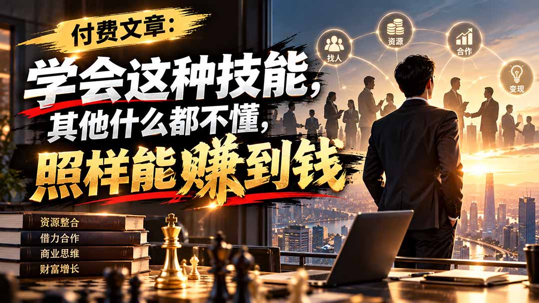图片[1]-付费文章：学会这种技能，其他什么都不懂，照样能��到钱-酷乐网