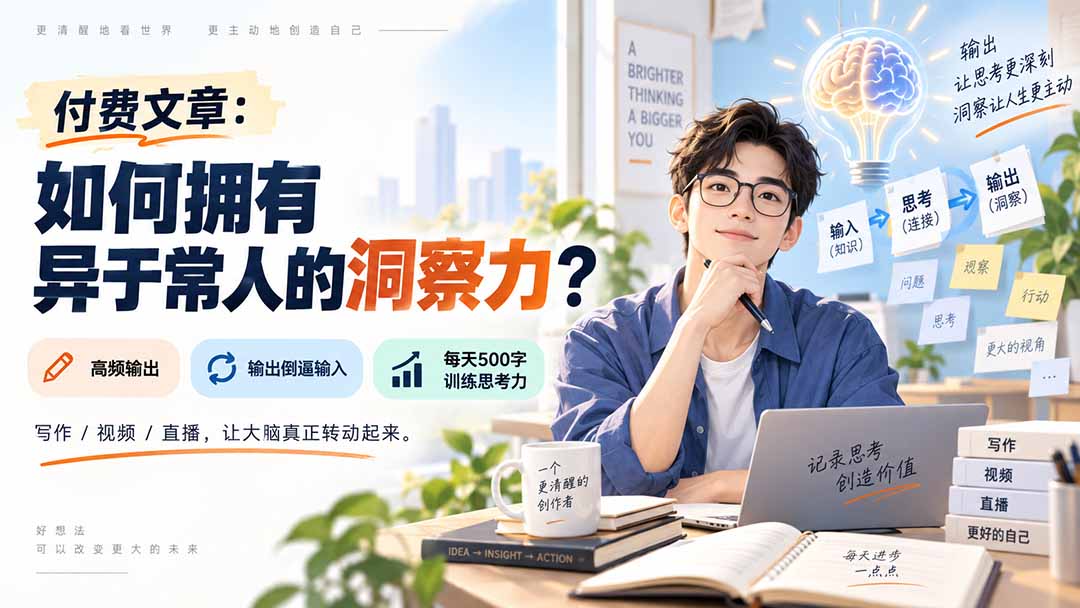 图片[1]-付费文章：如何拥有异于常人的洞察力？-酷乐网