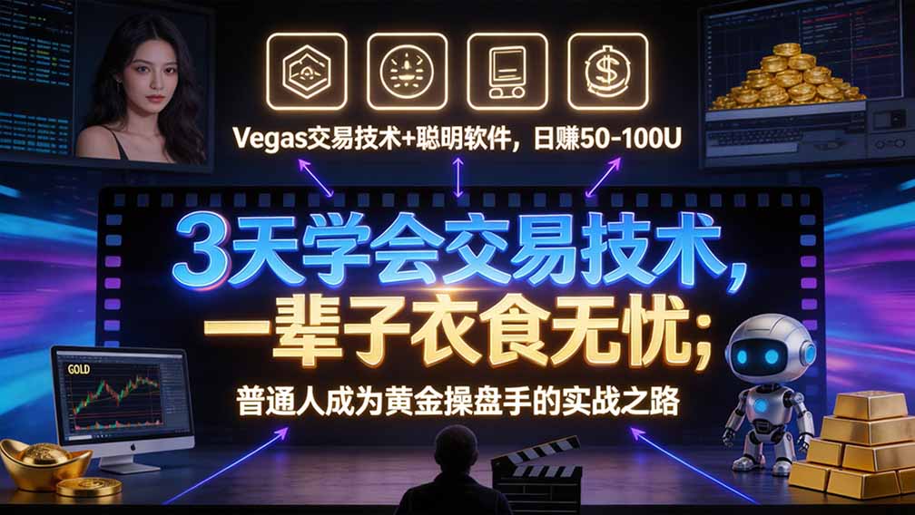 “顺势而为交易系统”3天学会交易技术,聪明软件辅助,小白也能看懂趋势交易,日入30-100U,长期稳定-酷乐网